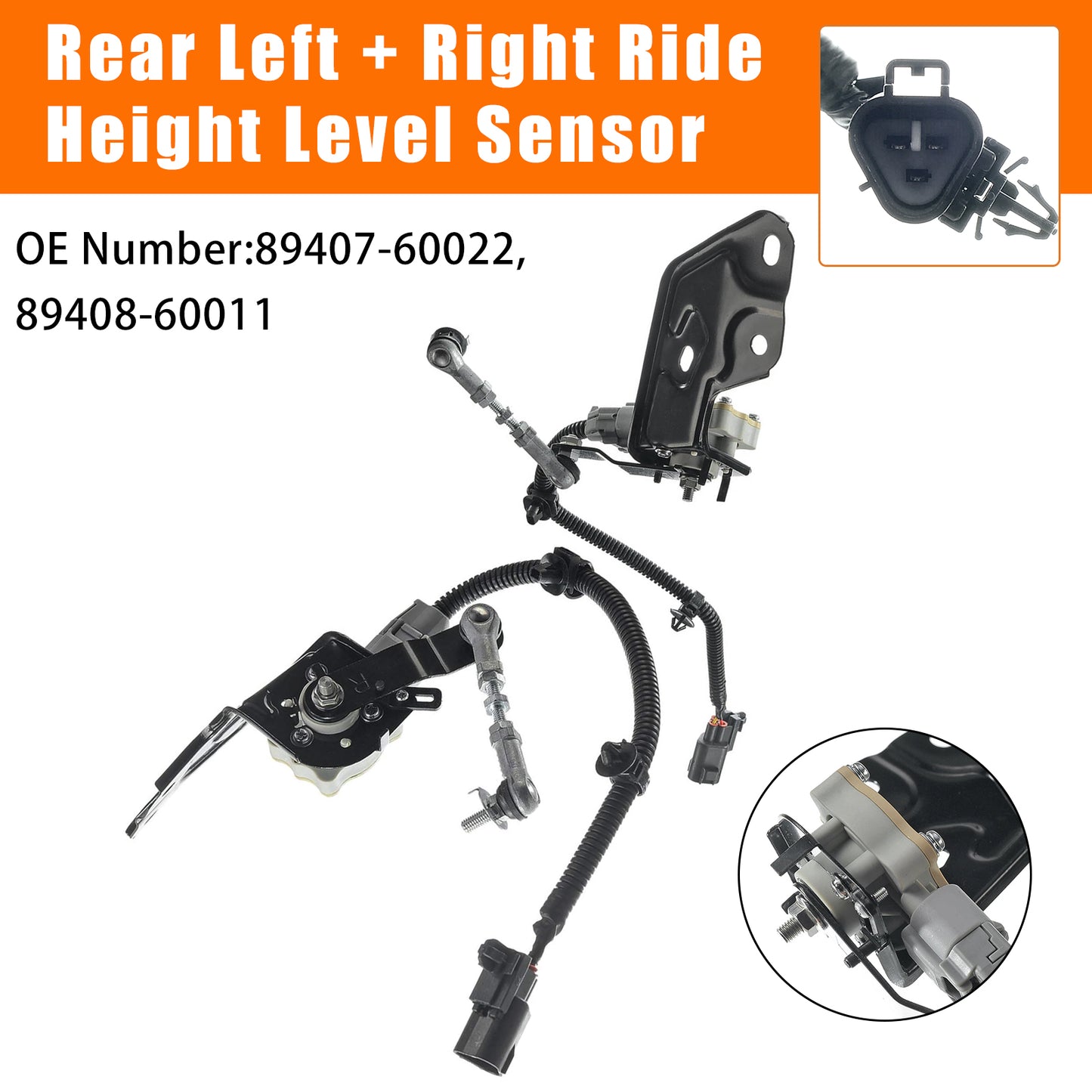 2003-2009 Toyota 4Runner Lexus GX470 4.7L 2PCS Ride Height Level Sensor Rear
