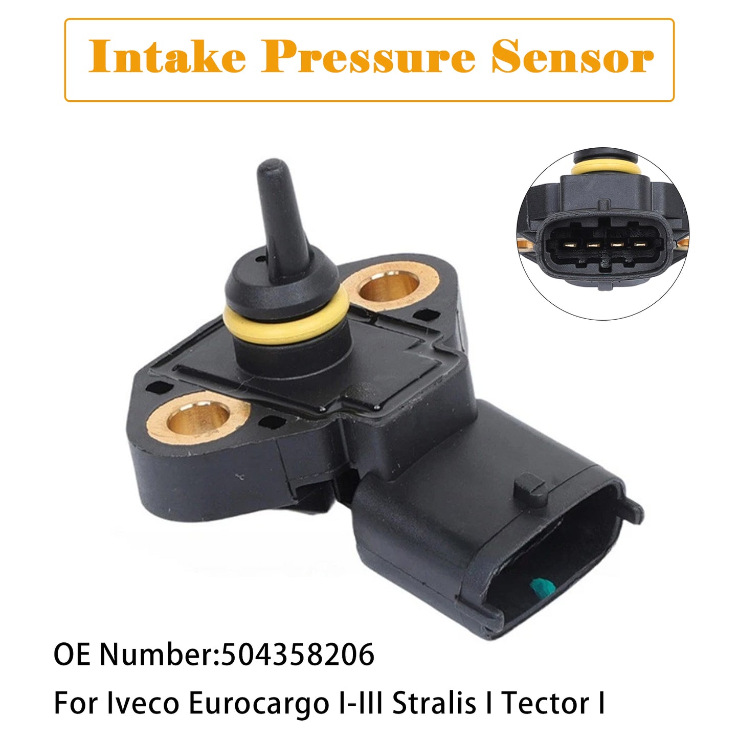 2000 Iveco Eurocargo I-III Dump Truck Diesel 504358206 Intake Pressure Sensor