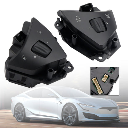 2016-2020 Model S X 1013242-00-F Left+Right Steering Wheel Audio Voice Control Button