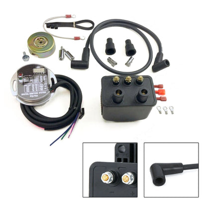 1970-1999 Carbed Big Twin Models & 1971-2003 Sportster models except 1200S Sport 53-660 Double Fire Electronic Ignition Kit fit