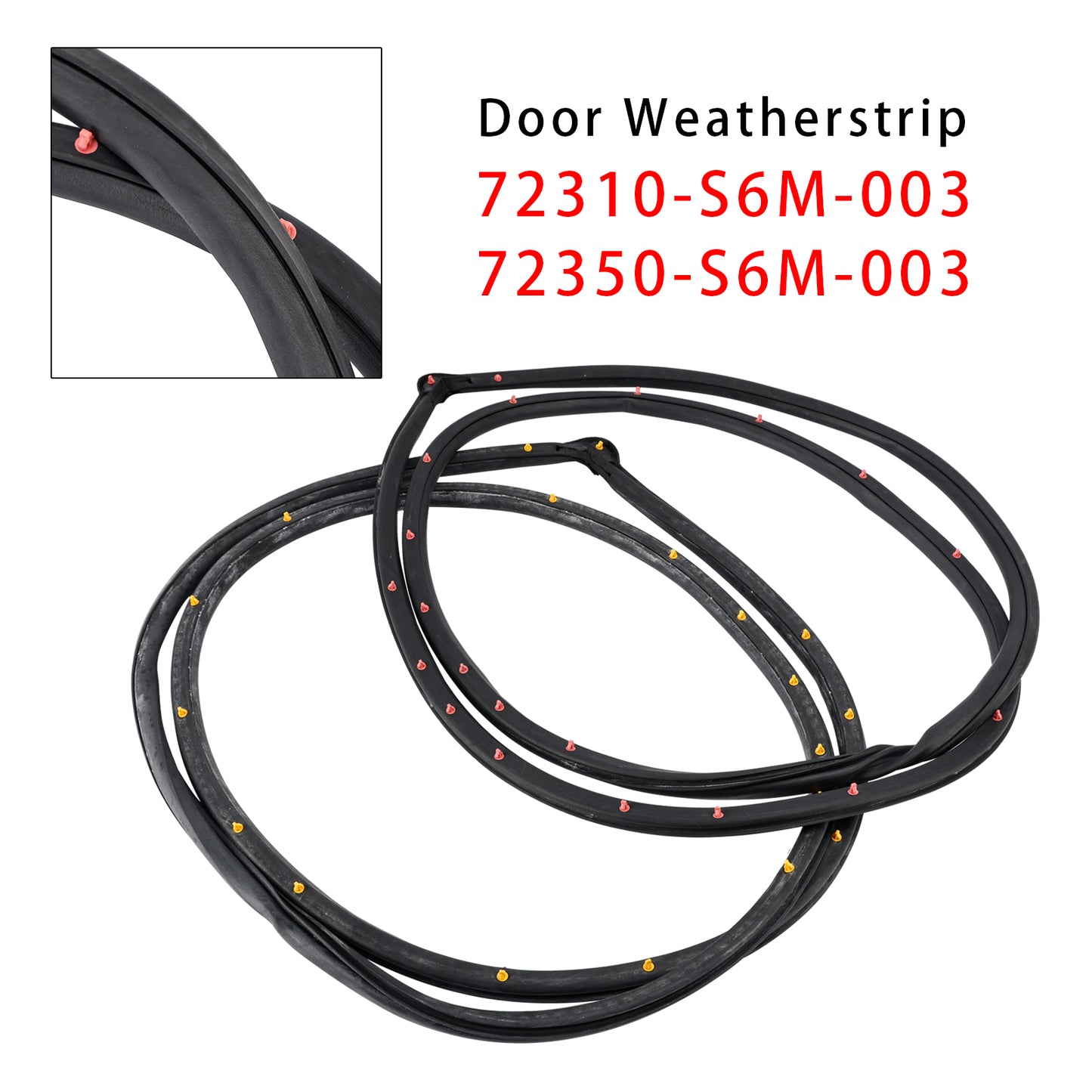 2002-2006 Honda Integra Acura RSX DC5 72310-S6M-003 2PCS Front Door Weatherstrip RH & LH