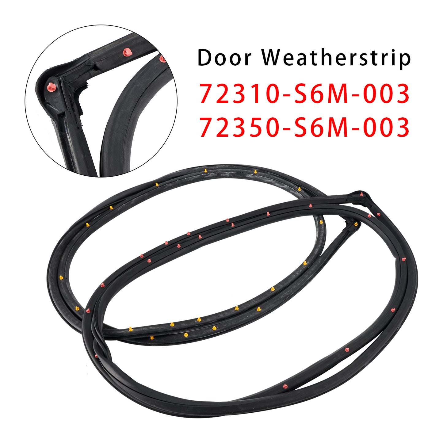 2002-2006 Honda Integra Acura RSX DC5 72310-S6M-003 2PCS Front Door Weatherstrip RH & LH