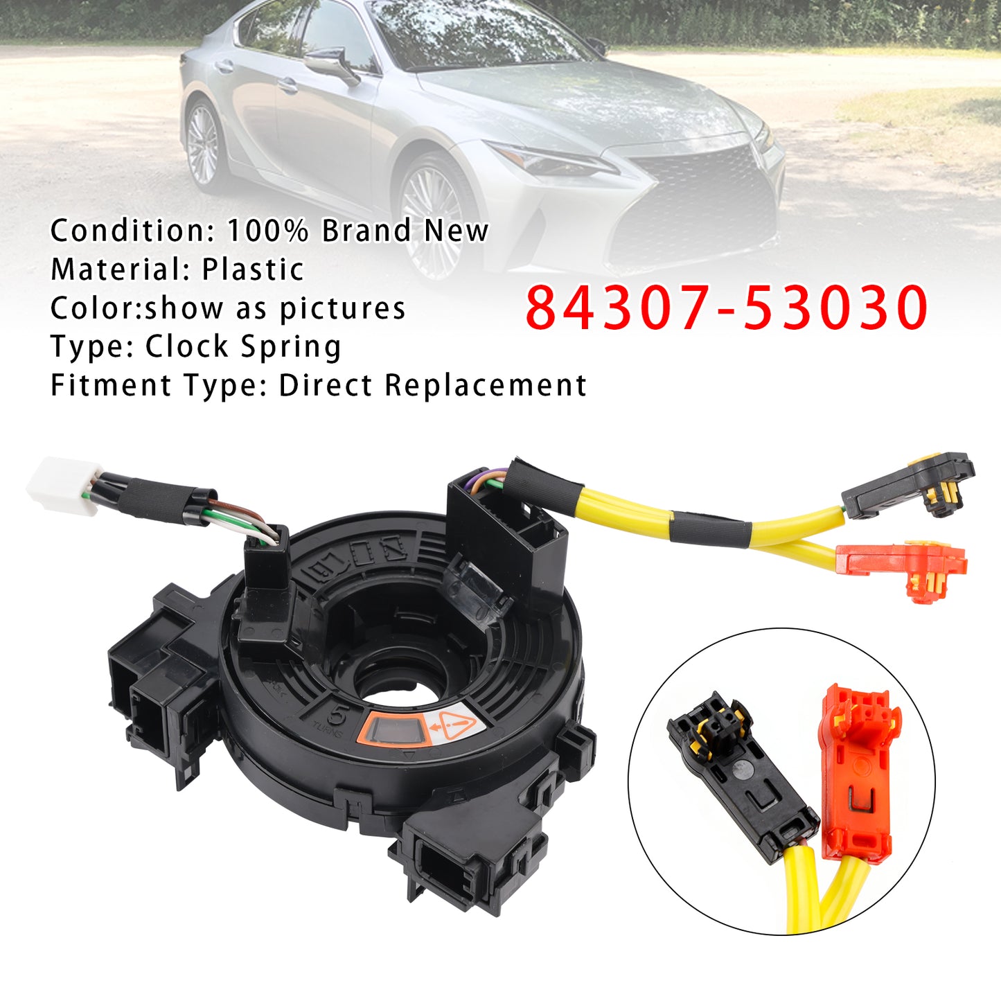 2017-2024 Lexus RCF IS300 84307-53030 Clock Spring W/ Heating Function