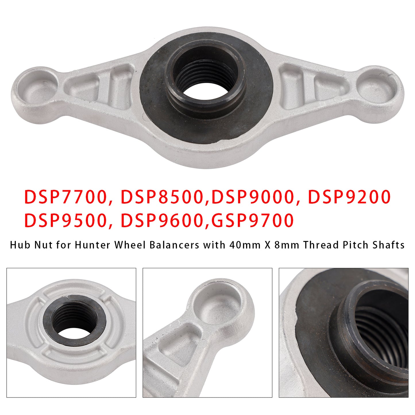 Hunter DSP w/ 40mm X 8mm Shaft Thread Pitch DSP7700, DSP8500, DSP9000, DSP9200, DSP9500, DSP9600,GSP9700 812103 Wheel Balancer Hub Wing Nut