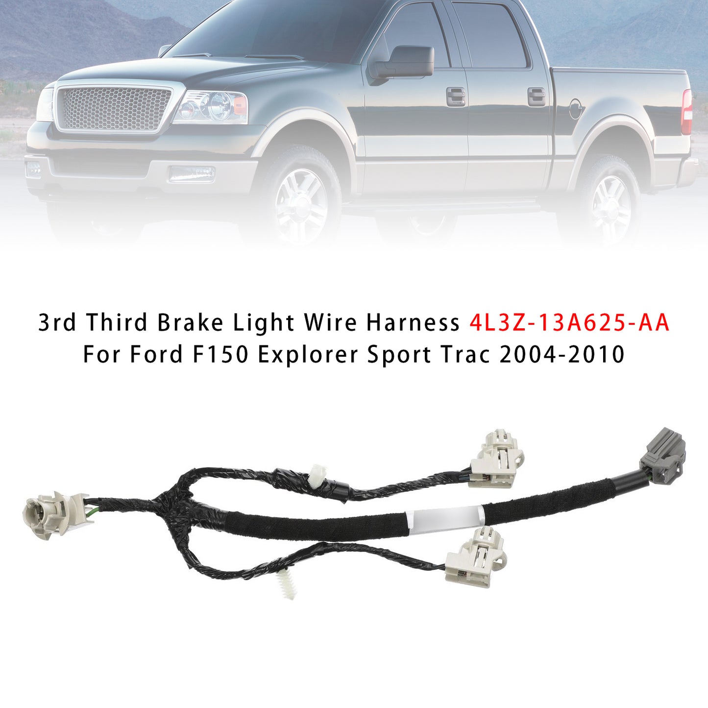 2004-2010 Ford F150 Explorer Sport Trac 4L3Z-13A625-AA 3rd Third Brake Light Wire Harness