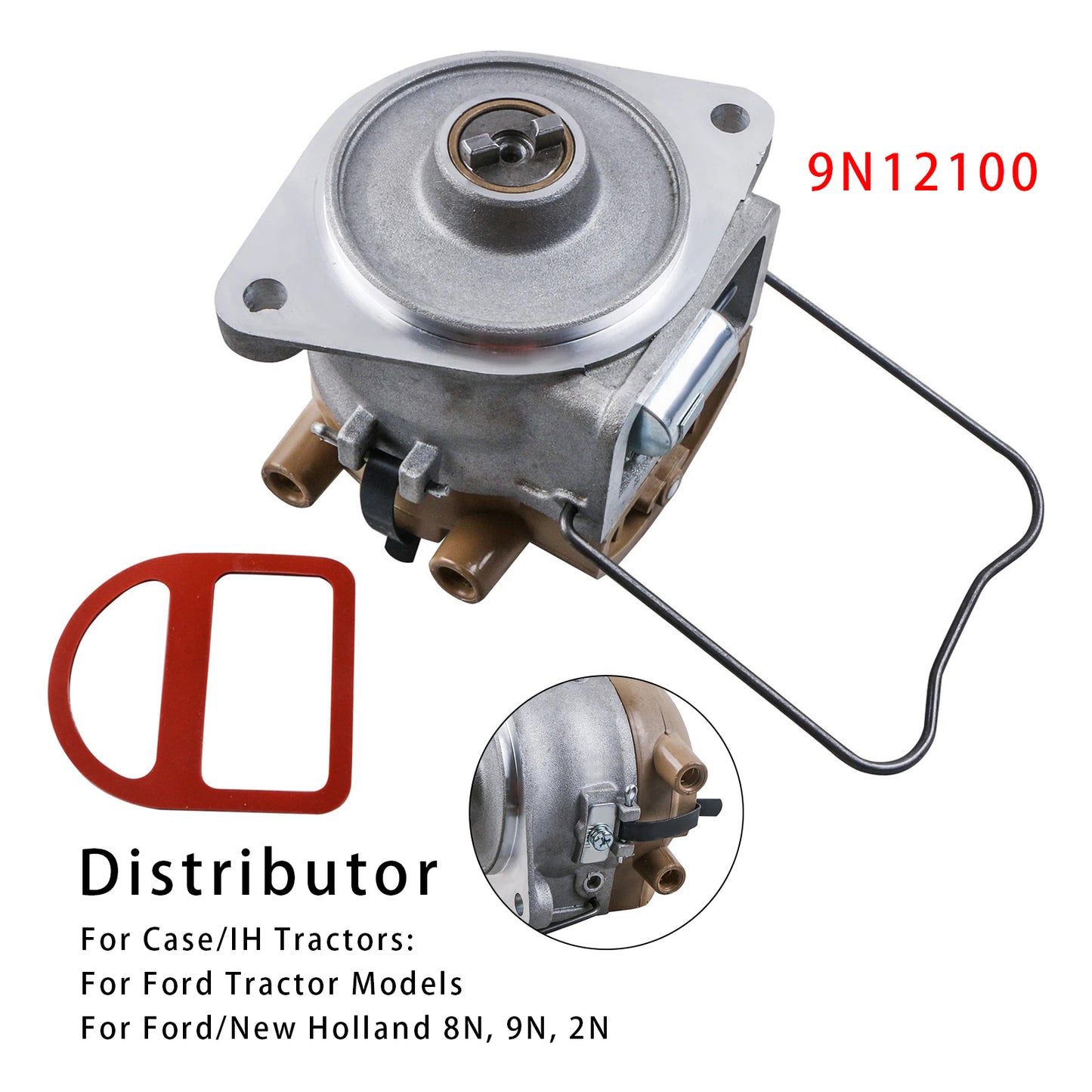 Ford Holland 8N 9N 2N Tractor 9N12100 Front Mount Distributor w/ Gasket