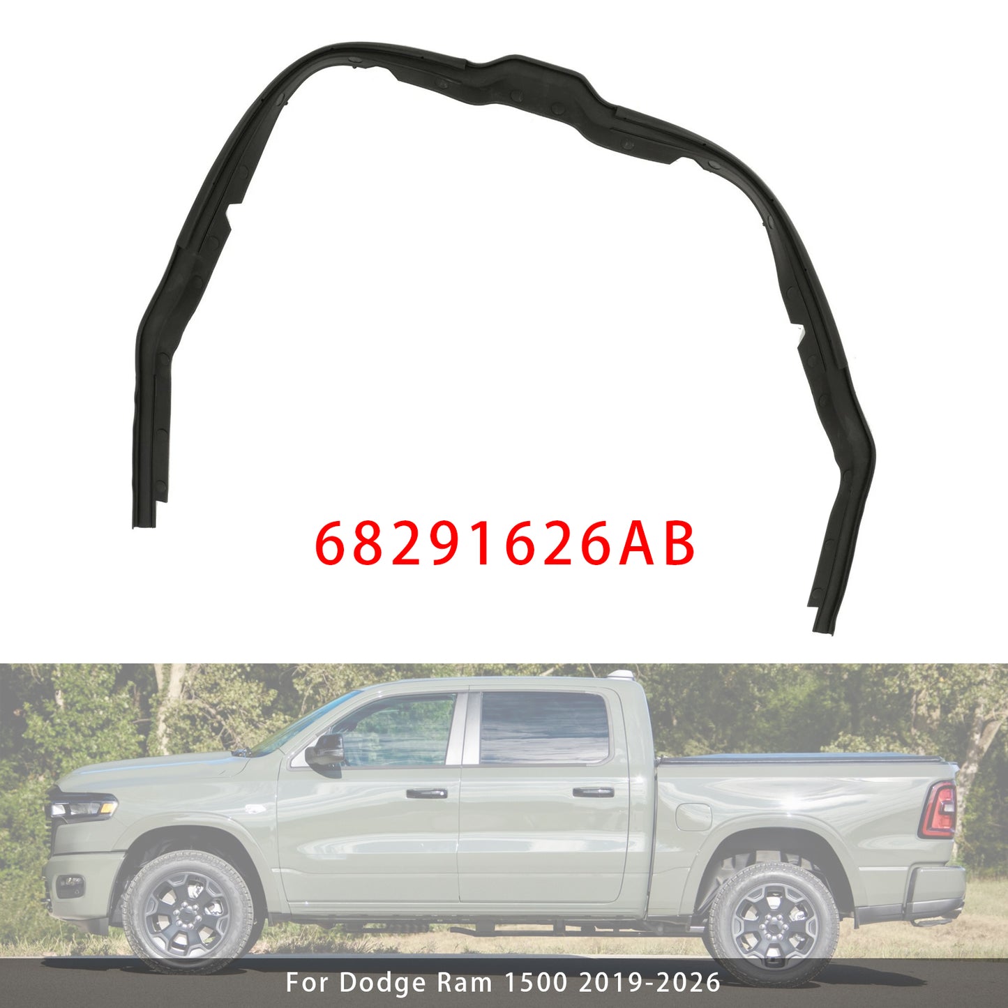 2019-2026 Dodge Ram 1500 68291626AB Hood Seal Weather Strip