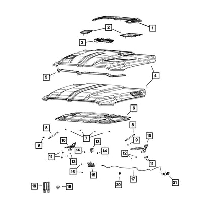 2019-2026 Dodge Ram 1500 68291626AB Hood Seal Weather Strip