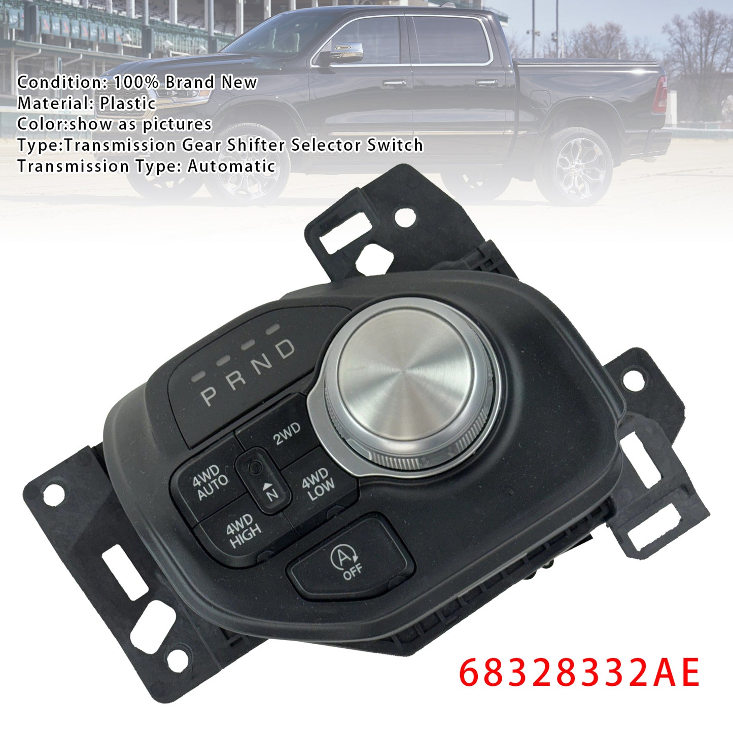 2019-2020 Dodge Ram 1500 4WD 68328332AE Transmission Gear Shifter Selector Switch