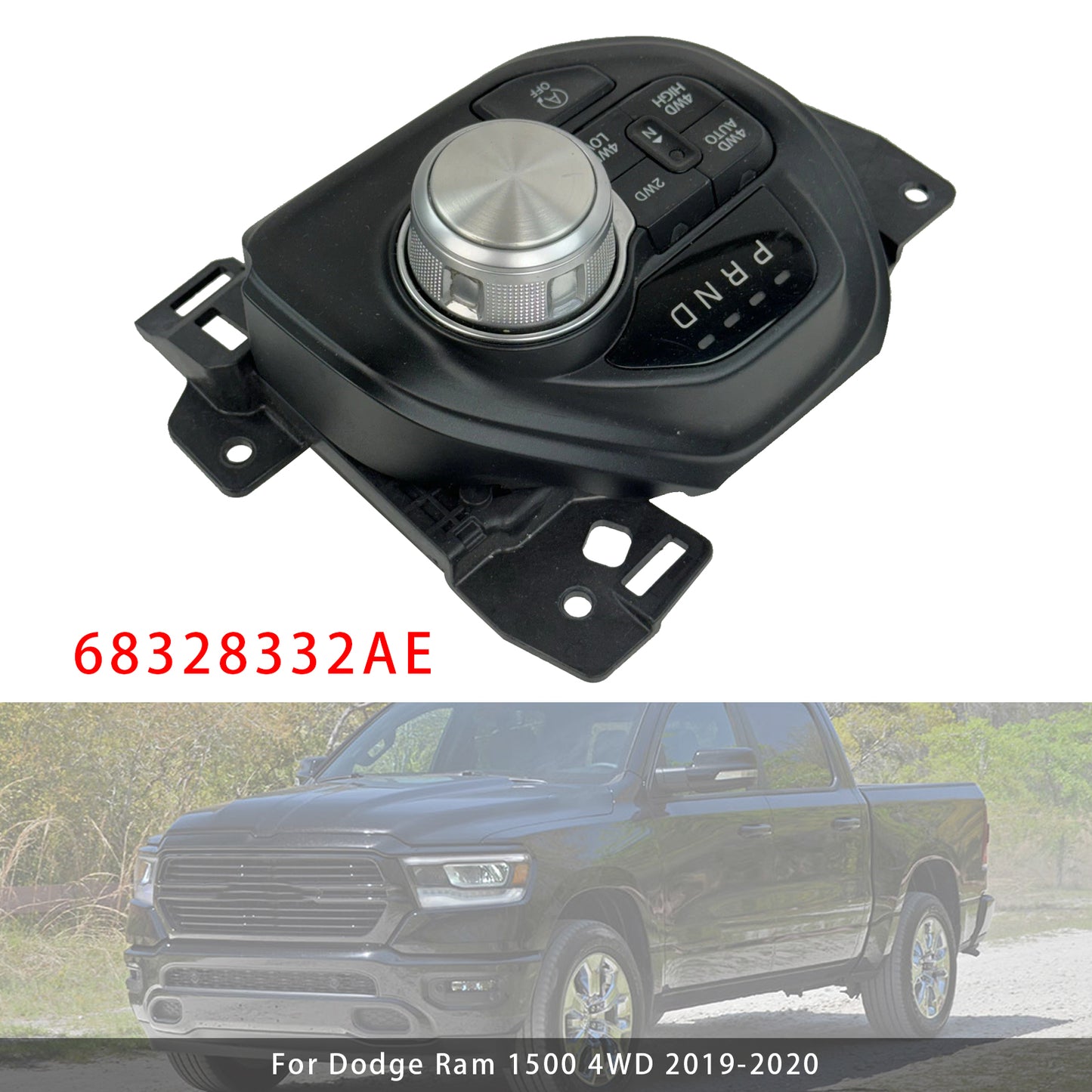 2019-2020 Dodge Ram 1500 4WD 68328332AE Transmission Gear Shifter Selector Switch