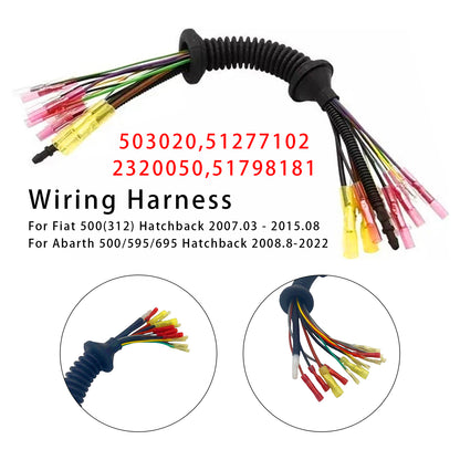 2007.03-2015.08 Fiat 500(312) Hatchback 51277102 Rear Door Cable Wiring Harness Tailgate Loom