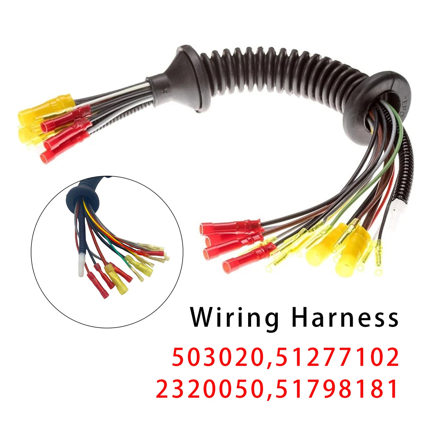 2007.03-2015.08 Fiat 500(312) Hatchback 51277102 Rear Door Cable Wiring Harness Tailgate Loom