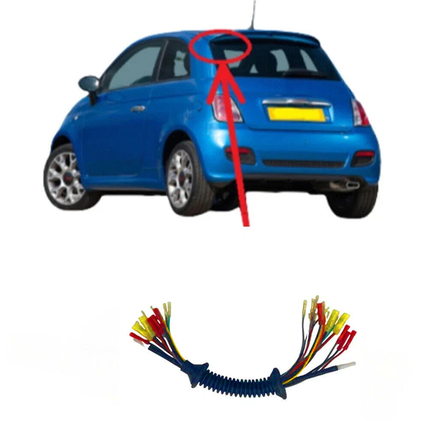 2007.03-2015.08 Fiat 500(312) Hatchback 51277102 Rear Door Cable Wiring Harness Tailgate Loom