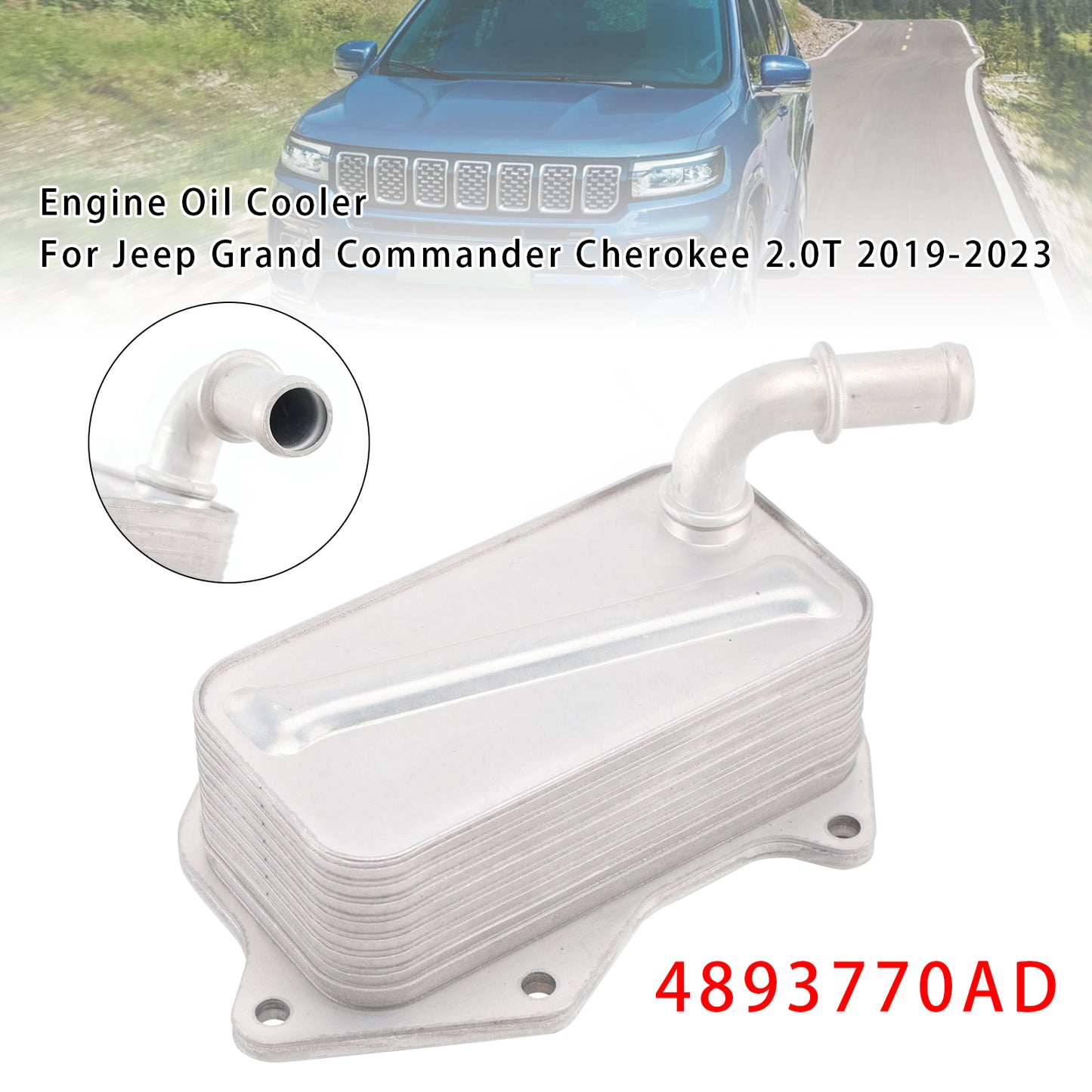 2019-2023 Jeep Grand Commander Cherokee 2.0T 4893770AD Engine Oil Cooler