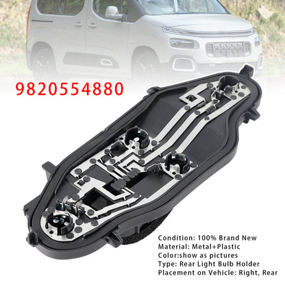 Right Rear Light Bulb Holder 9820554880 For Peugeot Partner Berlingo Combo 2019-2024