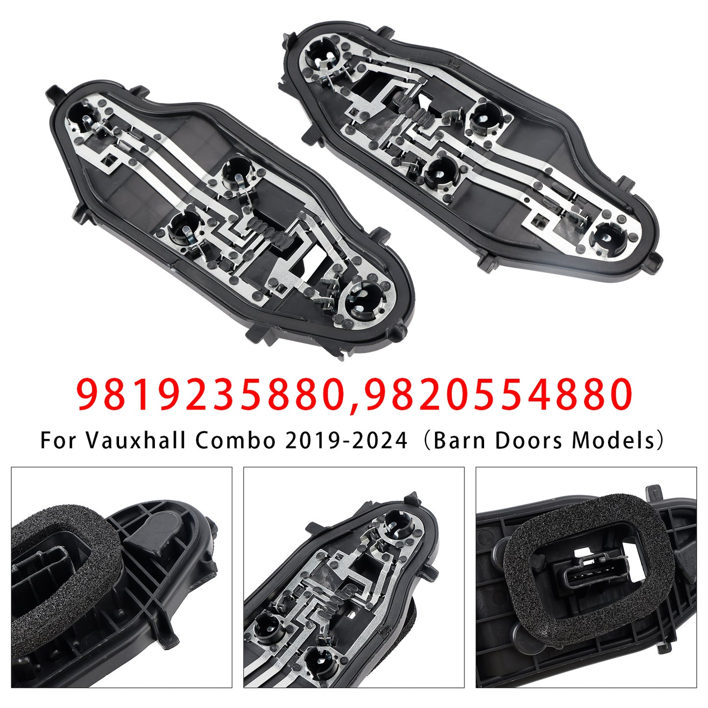 Left+Right Rear Light Bulb Holder 9819235880 9820554880 For Peugeot Partner Berlingo Combo 2019-2024