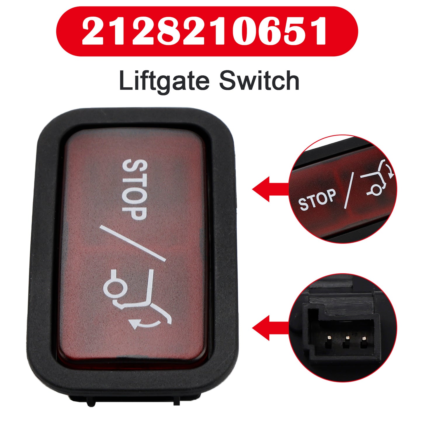 Liftgate Switch 2128210651 for Mercedes-Benz X164 W166 GL450 ML350