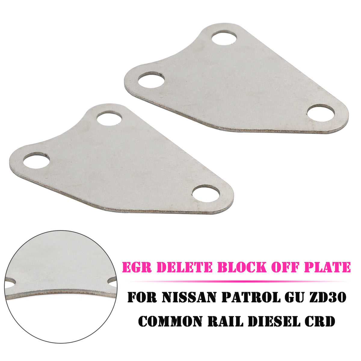 EGR Delete Block Off Plate for Nissan Patrol GU ZD30 Common Rail Diesel CRD
