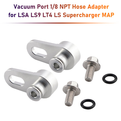 Vacuum Port 1/8 NPT Hose Adapter for LSA LS9 LT4 LS Supercharger MAP