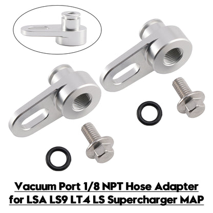 Vacuum Port 1/8 NPT Hose Adapter for LSA LS9 LT4 LS Supercharger MAP