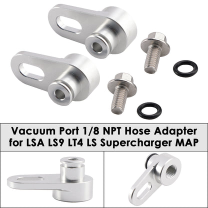 Vacuum Port 1/8 NPT Hose Adapter for LSA LS9 LT4 LS Supercharger MAP
