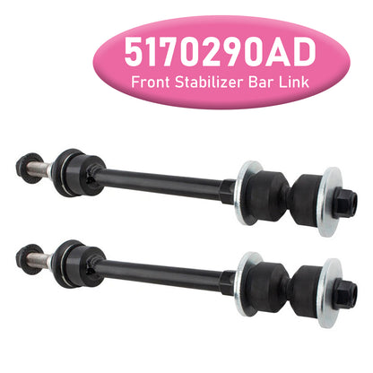 2pcs Front Stabilizer Bar Link K80894 for Dodge Ram 1500 4WD 2006-2018 5170290AD