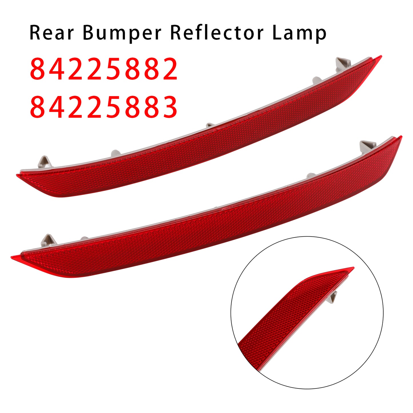 Red Rear Left+Right Bumper Reflector Lamp For GMC Terrain 2018-2024