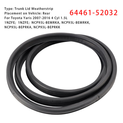Trunk Lid Weatherstrip Luggage Compartment Door 64461-52032 For Toyota Yaris 2007-2016