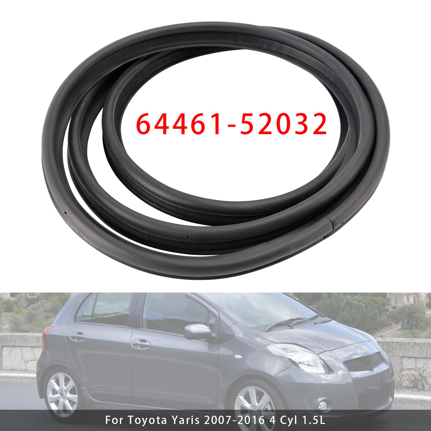 Trunk Lid Weatherstrip Luggage Compartment Door 64461-52032 For Toyota Yaris 2007-2016