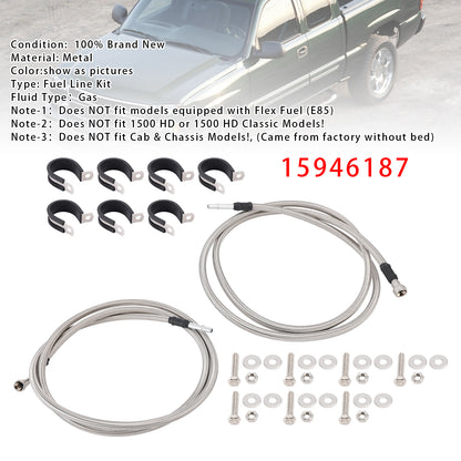 Fuel Line Kit 15946187 For Chevy Silverado GMC Sierra 1500 4.8L 5.3L Crew Cab 2004-2006