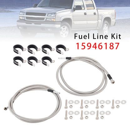 Fuel Line Kit 15946187 For Chevy Silverado GMC Sierra 1500 4.8L 5.3L Crew Cab 2004-2006