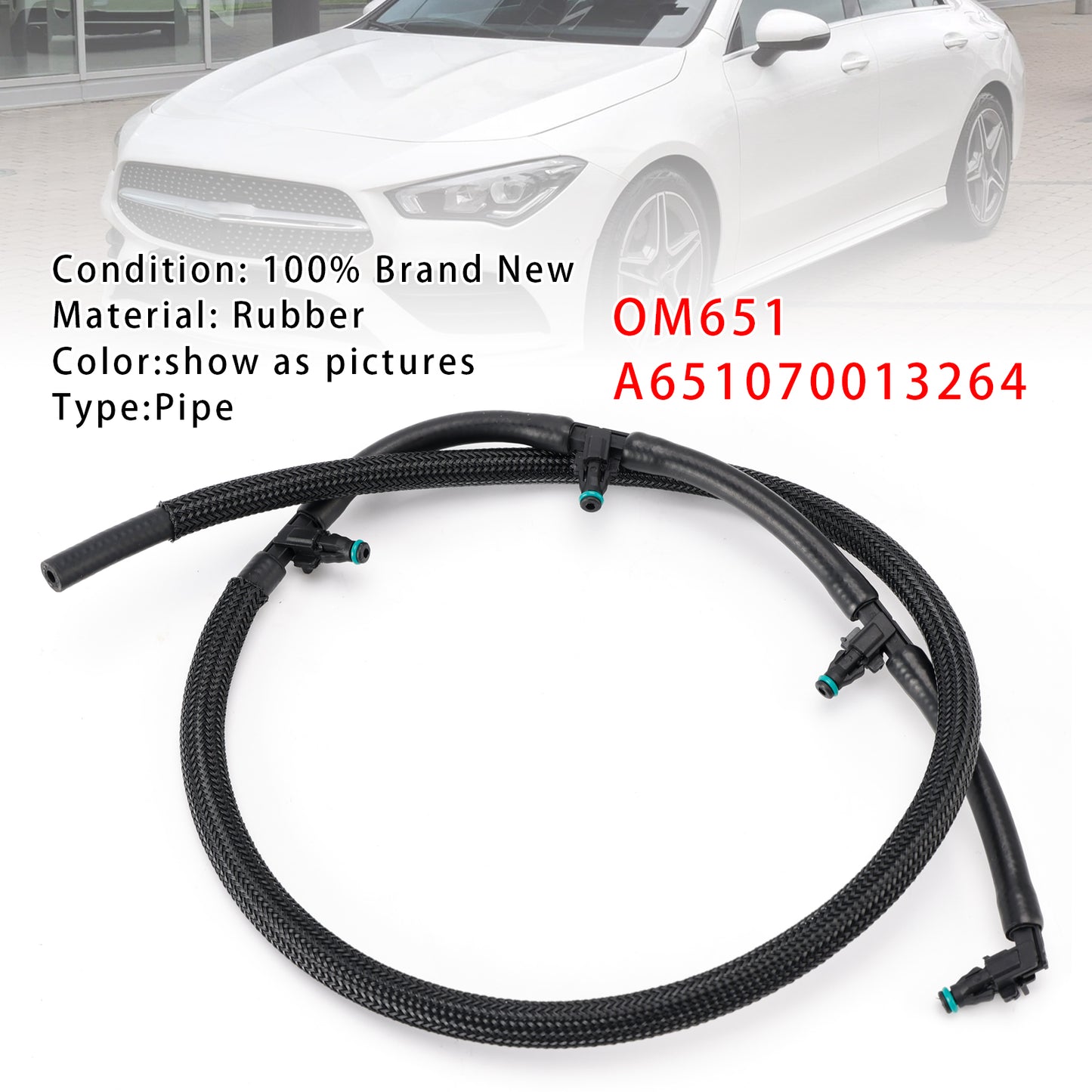 Leak Fuel Injector Line Pipe Diesel OM651 A651070013264 For Mercedes-Benz
