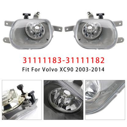 Pair Front Fog Light Lamp For Volvo XC90 I 2.5L 3.2L 4.4L 03-14 31111183