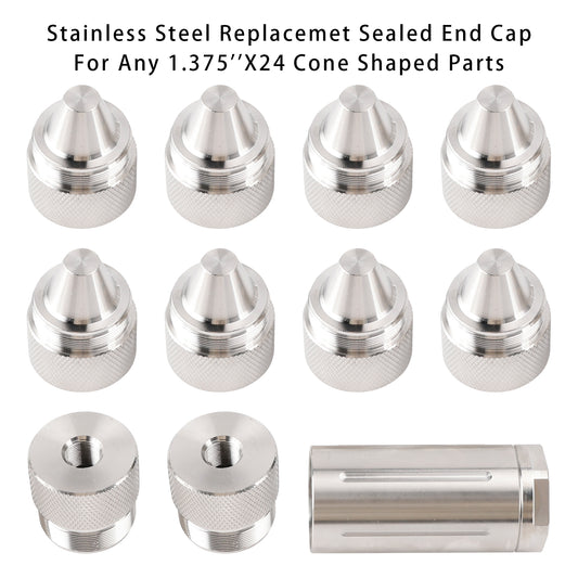 Any 1.375''X24 Cone Shaped Parts Stainless Steel Replacemet Sealed End Cap