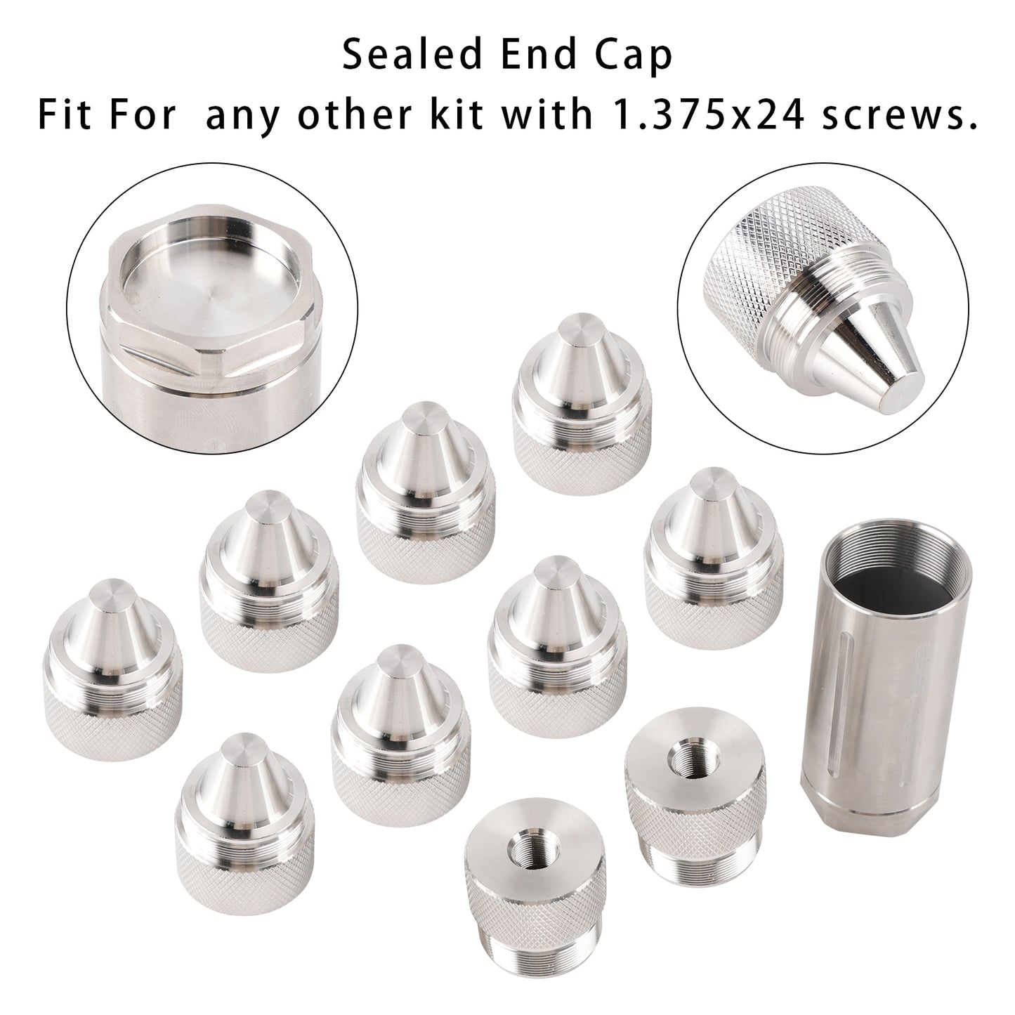 Any other kit with 1.375x24 screws. Stainless Steel Replacemet Sealed End Cap