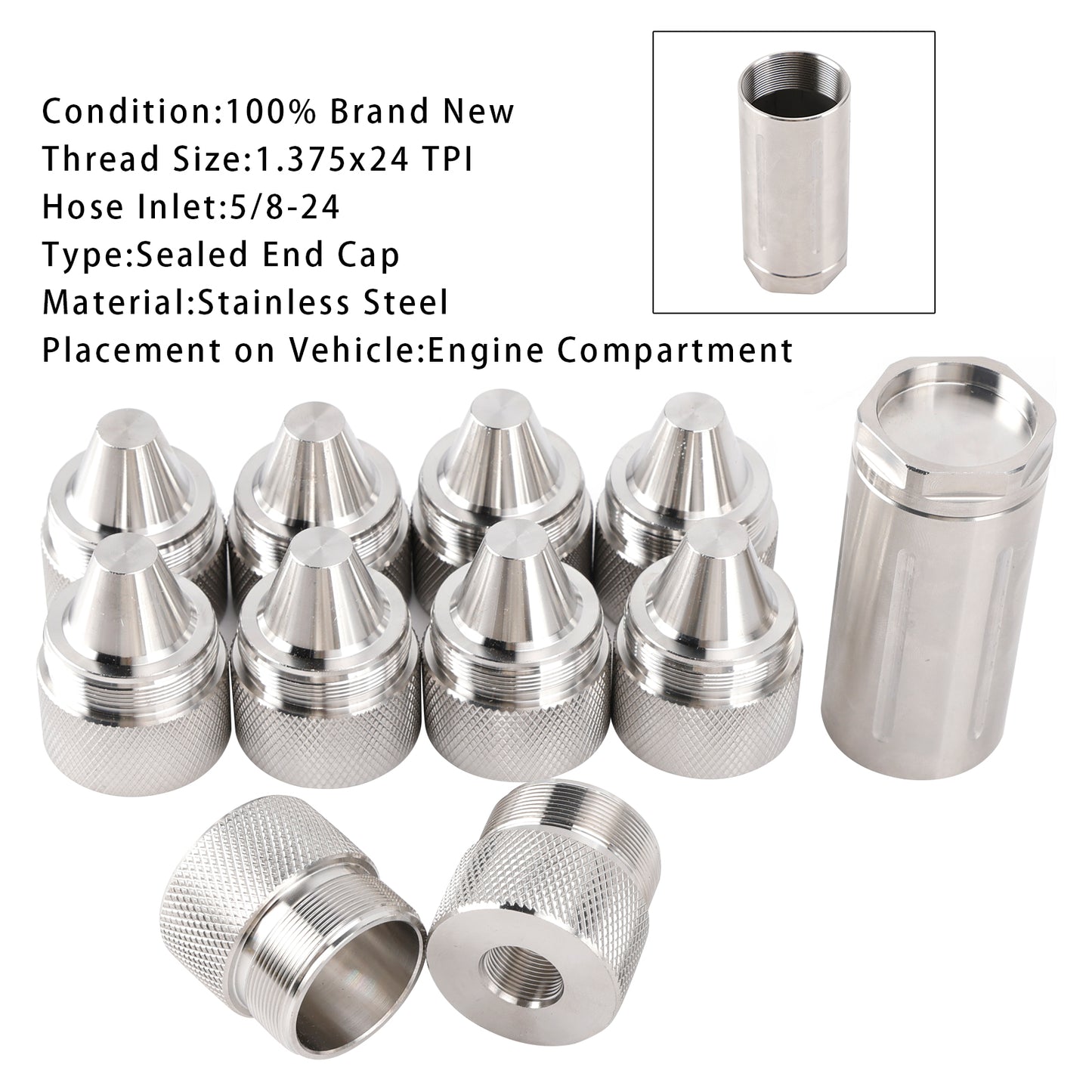 Any other kit with 1.375x24 screws. Stainless Steel Replacemet Sealed End Cap