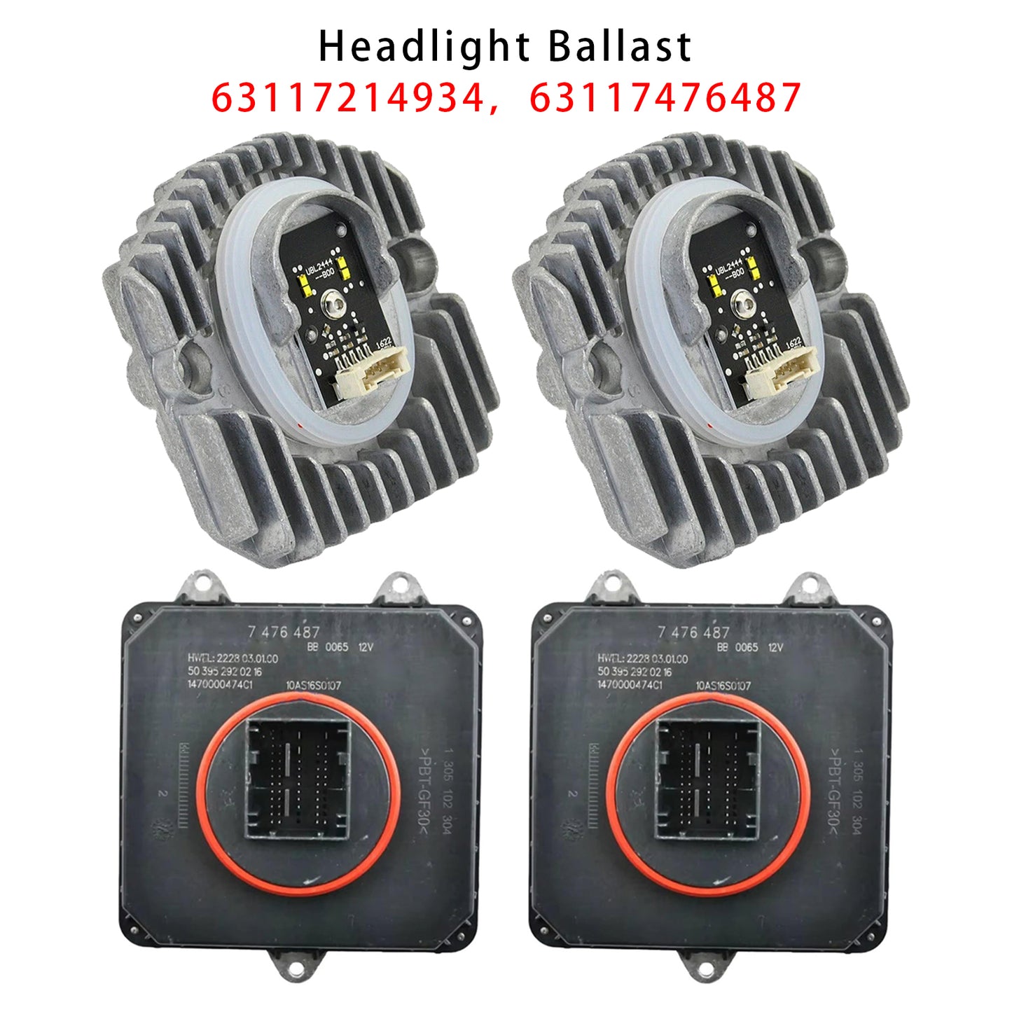 2017-2019 BMW 5 Series G30 Low Version 63117214934 2PCS LED Daytime Driving Light Module+Adaptive Headlight Ballast Control Module