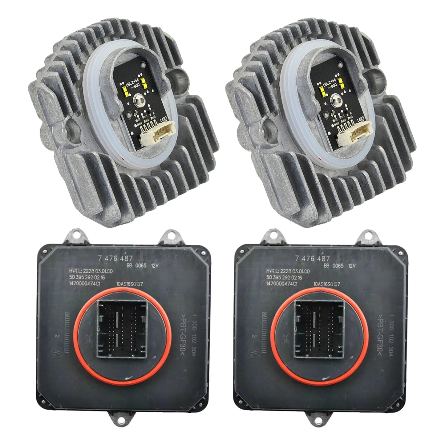 2017-2019 BMW 5 Series G30 Low Version 63117214934 2PCS LED Daytime Driving Light Module+Adaptive Headlight Ballast Control Module