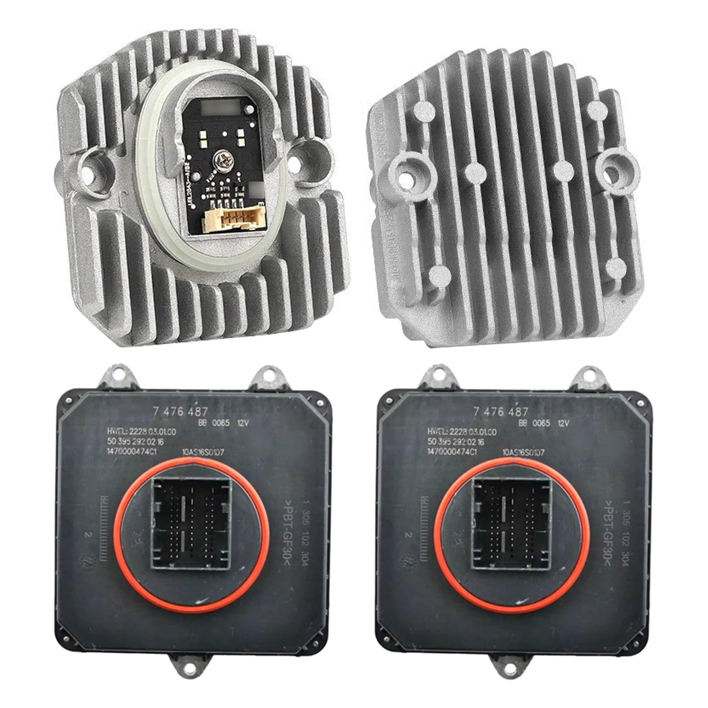 2017-2019 BMW 5 Series G30 Low Version 63117214934 2PCS LED Daytime Driving Light Module+Adaptive Headlight Ballast Control Module