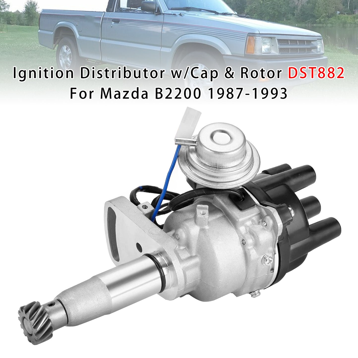 1987-1993 Mazda B2200 DST882 Ignition Distributor w/Cap & Rotor