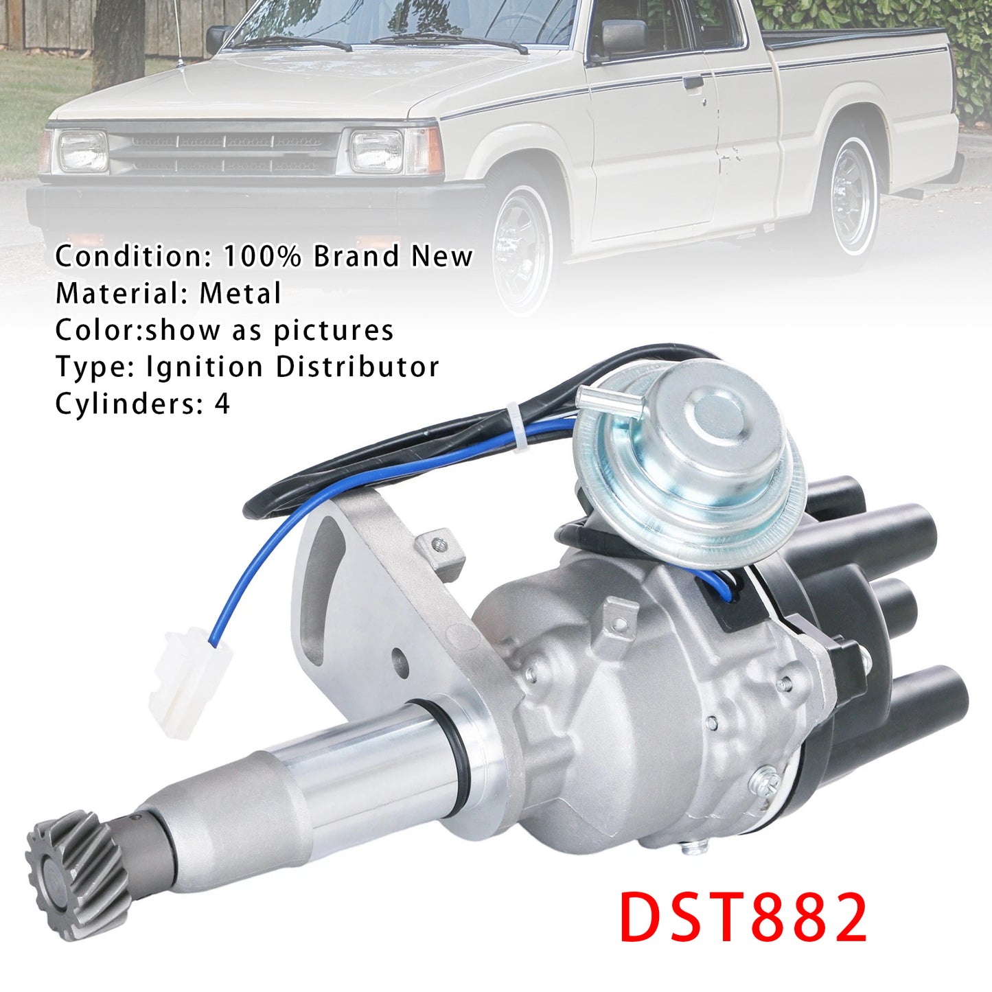 1987-1993 Mazda B2200 DST882 Ignition Distributor w/Cap & Rotor