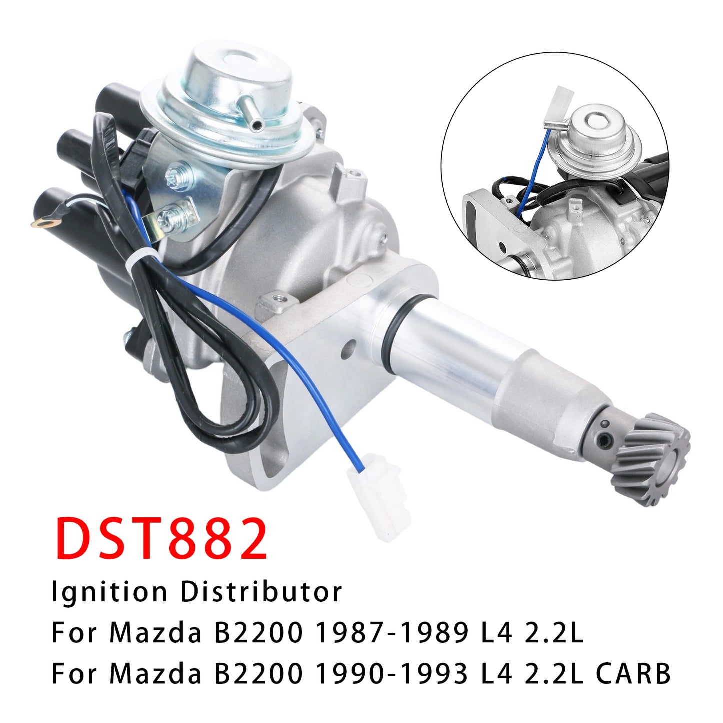 1987-1993 Mazda B2200 DST882 Ignition Distributor w/Cap & Rotor