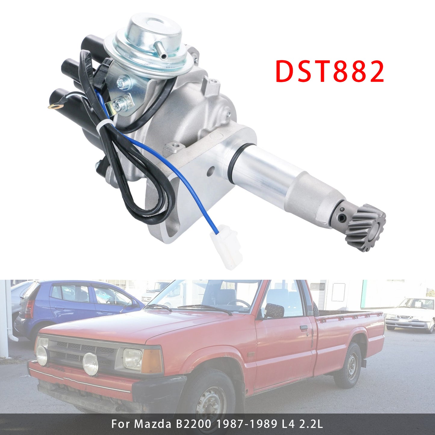 1987-1993 Mazda B2200 DST882 Ignition Distributor w/Cap & Rotor