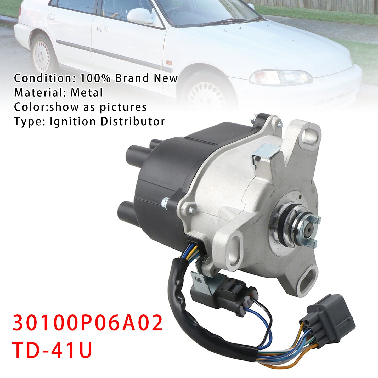 1993-1995 Honda Civic Del Sol S TD-41U Ignition Distributor