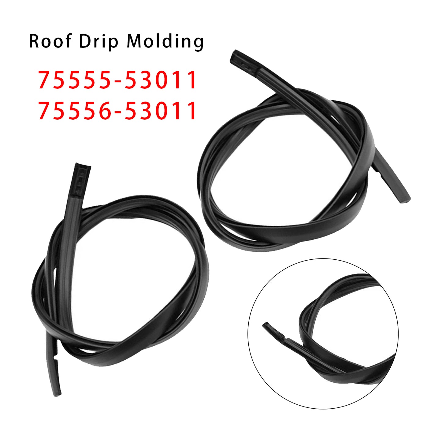 2001-2005 Lexus IS200 IS300 3.0L 7555553011 2x Left+Right Roof Drip Molding