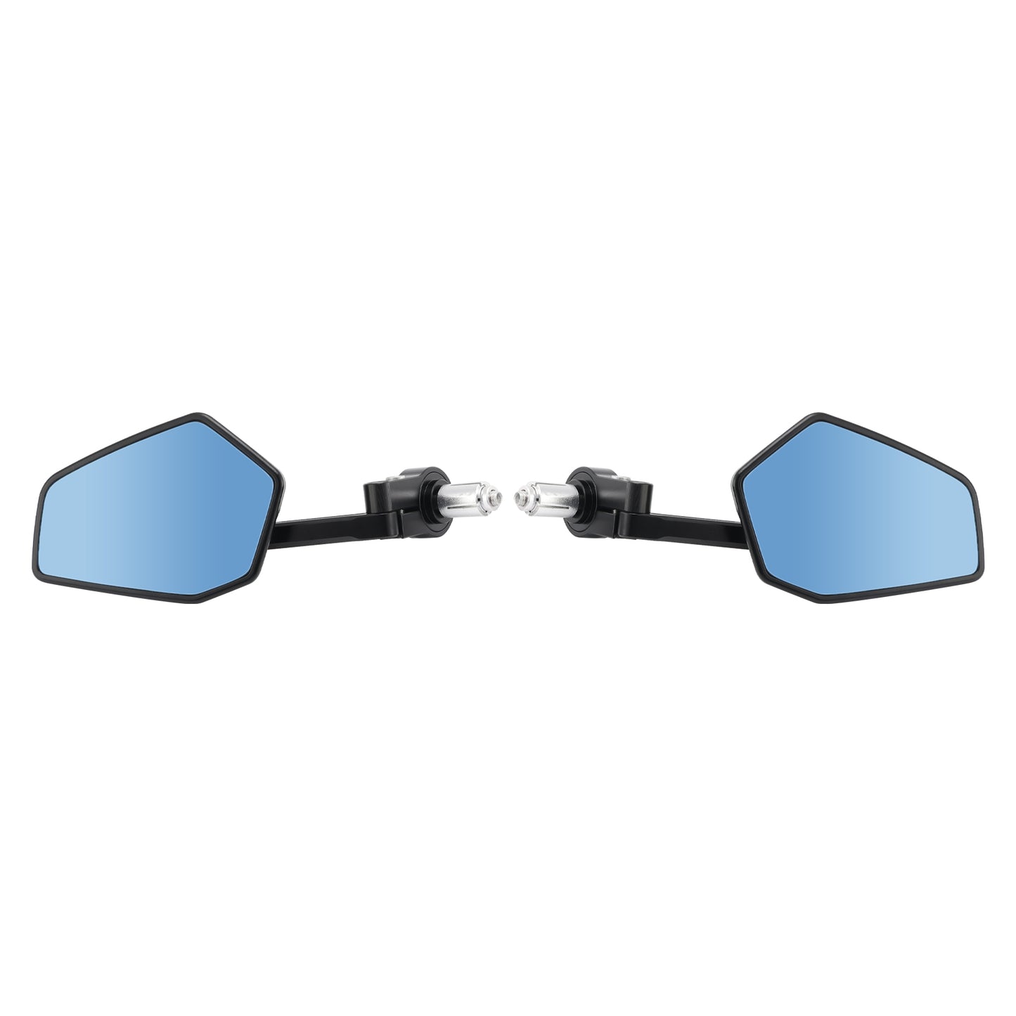 7/8" Universal Fit Rearview Mirrors CNC Aluminium Black Bar End Mirror Set