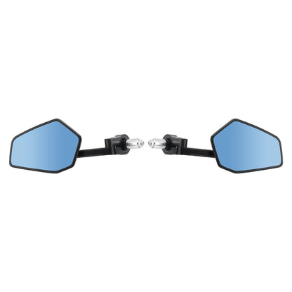 7/8" Universal Fit Rearview Mirrors CNC Aluminium Black Bar End Mirror Set