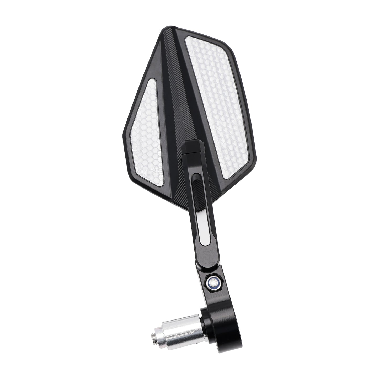 7/8" Universal Fit Rearview Mirrors CNC Aluminium Black Bar End Mirror Set