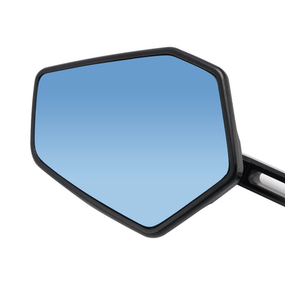 7/8" Universal Fit Rearview Mirrors CNC Aluminium Black Bar End Mirror Set