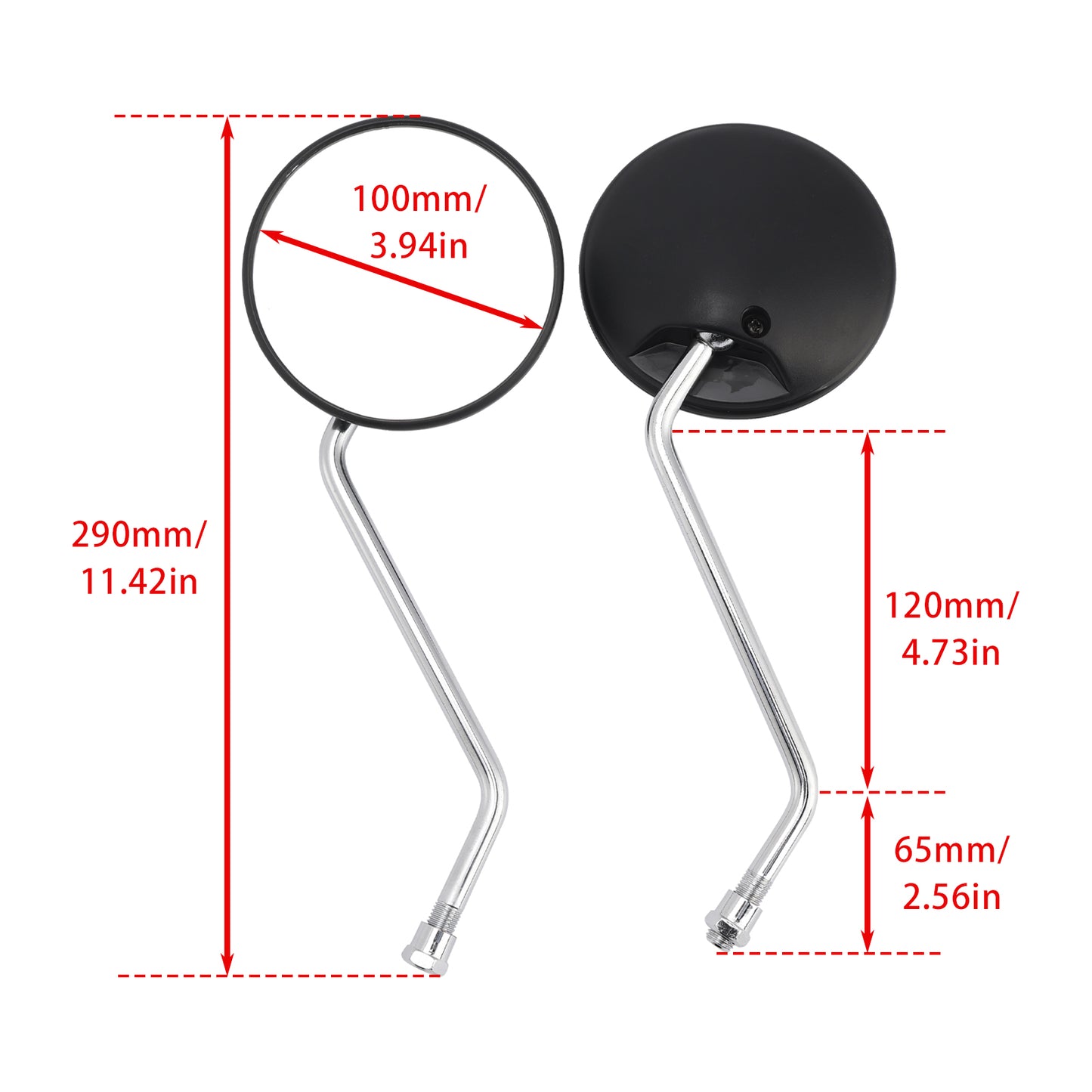 1988-1992 Honda NX 650 Dominator 88110-168-000 Rearview Mirrors Set M10